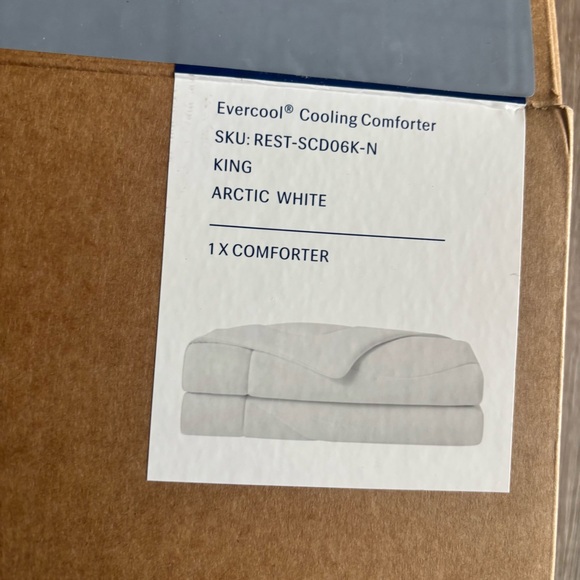 REST Evercool Cooling Comforter, Arctic White - King/Cali King 106"x90" OPEN BOX - Picture 11 of 13